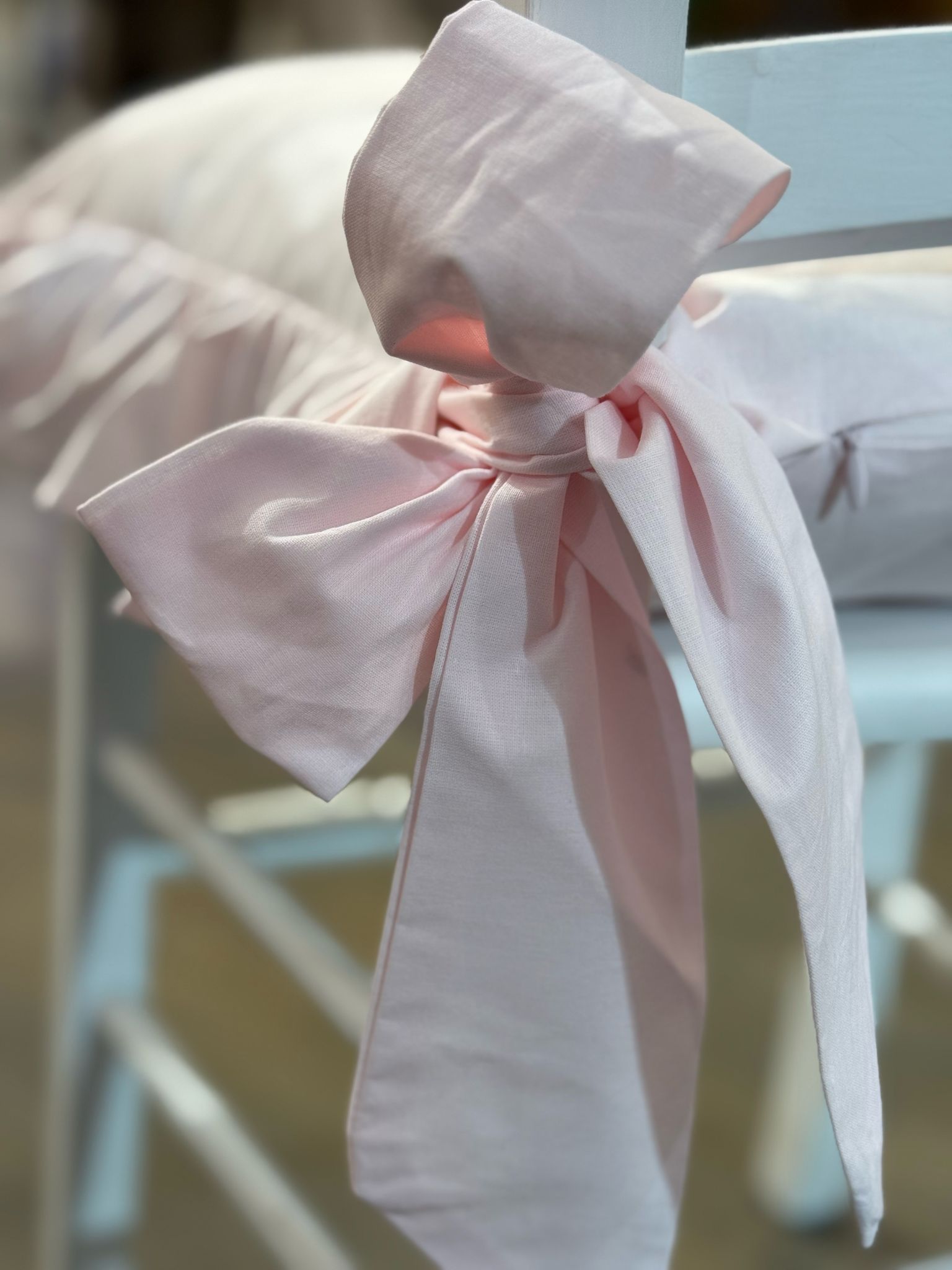 Cuscino da sedia sartoriale rosa chiaro in cotone 1 balza - 45x45 cm - Fiorentino Home